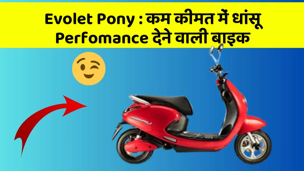 Evolet Pony: कम कीमत में धांसू Perfomance देने वाली बाइक